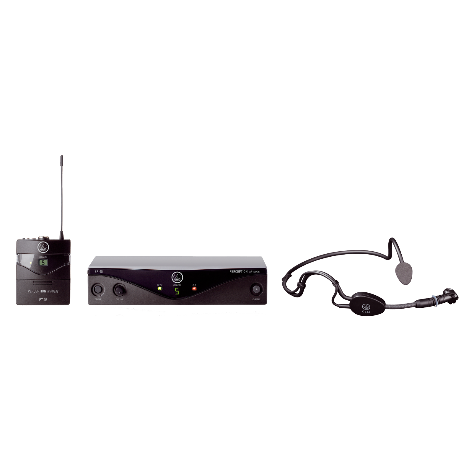 Perception Wireless 45 Sports Set Band-C1 - Black - High-performance wireless microphone system - Hero