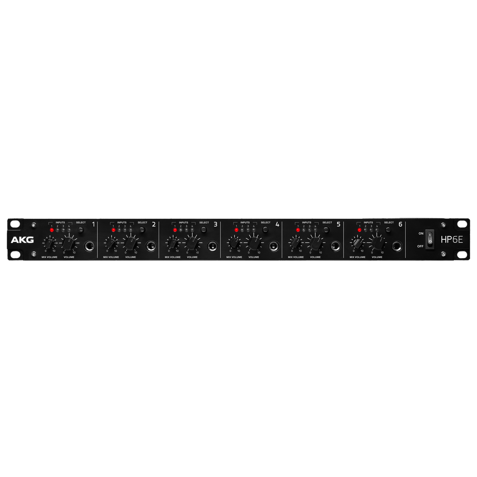 HP6E - Black - 6-channel matrix headphone amplifier - Front