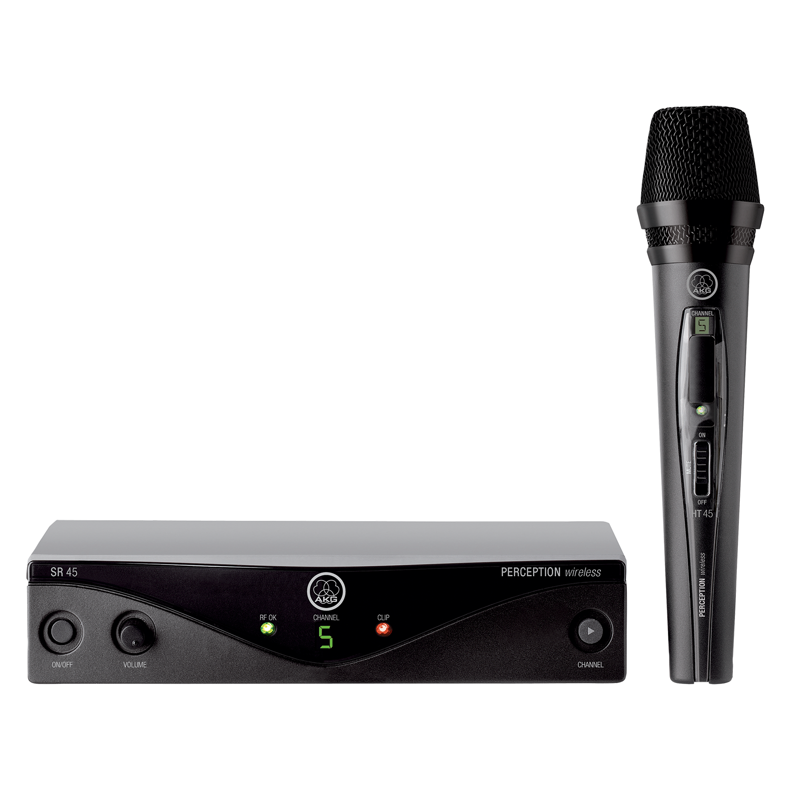 Perception Wireless 45 Vocal Set Band-D - Black - High-performance wireless microphone system - Hero